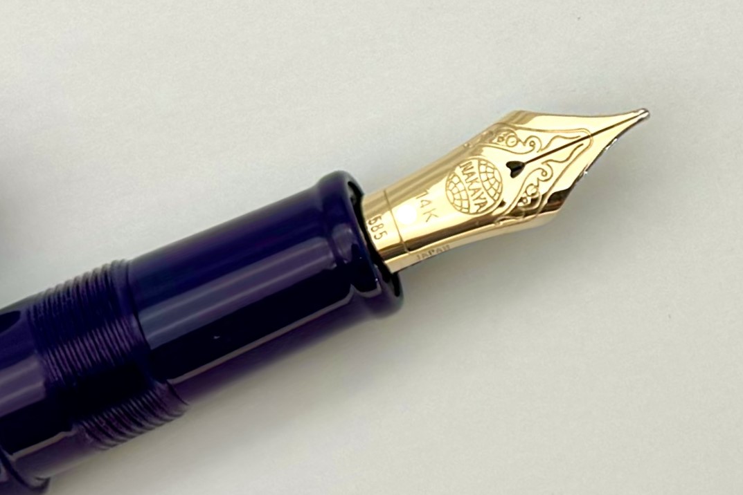 NakayaPortableWriterFujiⅡWisteriaShobuBaseFPwithYellowGoldWisteriaStopper_J